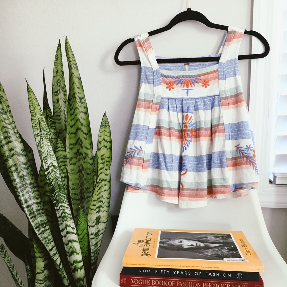 Free People Vintage Stripe Swing Tank